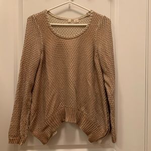 Moth Rose Gold Shimmer Stitch Sweater